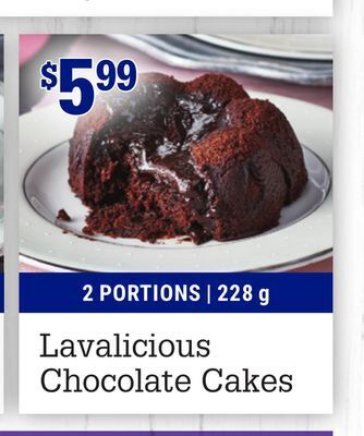 M & M Food Market Lavalicious chocolate cakes offer