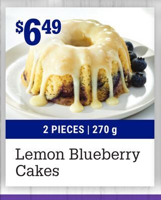 M & M Food Market Lemon blueberry cakes offer