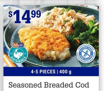M & M Food Market Seasoned breaded cod offer
