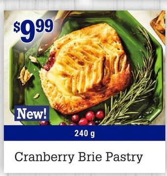 M & M Food Market Cranberry brie pastry offer