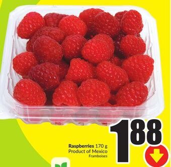Chalo FreshCo Raspberries 170 g product of mexico offer