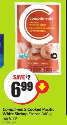 Chalo FreshCo Compliments cooked pacific white shrimp frozen 340 g offer