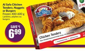 Chalo FreshCo Al safa chicken tenderz, nuggets or burgers frozen 400-600 g offer