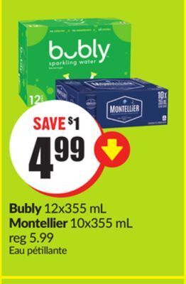 Chalo FreshCo Bubly 12x355 ml montellier 10x355 ml offer