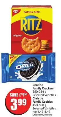 Chalo FreshCo Christie family crackers 350-354 g selected varieties christie family cookies 453-500 g selected varieties offer