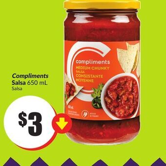 Chalo FreshCo Compliments salsa 650 ml offer