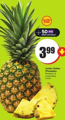 Chalo FreshCo Jumbo golden pineapples product of costa rica offer
