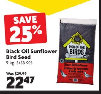 Home Hardware Black oil sunflower bird seed offer