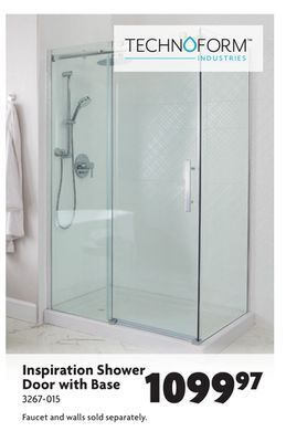Home Hardware Inspiration shower door with base offer