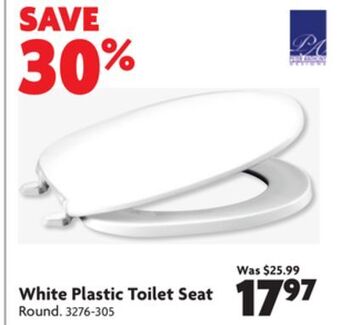 Home Hardware White plastic toilet seat offer