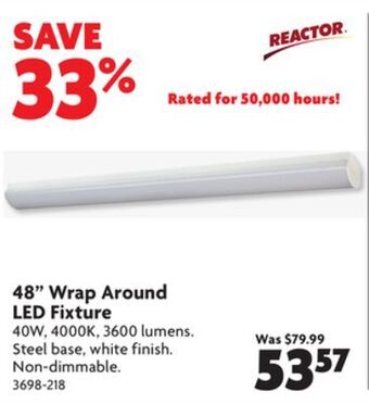 Home Hardware 48 wrap around led fixture offer