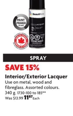 Home Hardware Interior/exterior lacquer offer