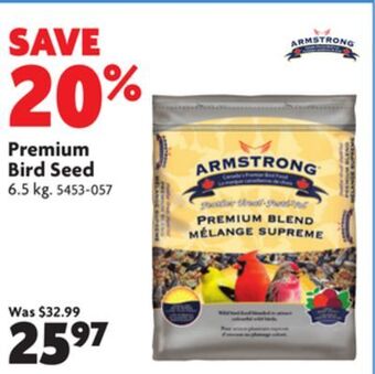Home Hardware Premium bird seed offer