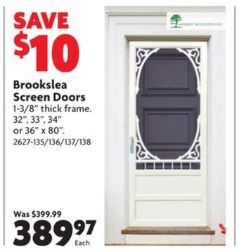 Home Hardware Brookslea screen doors offer