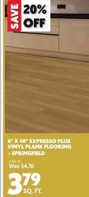 Home Hardware 6 x 48 expresso plus vinyl plank flooring offer