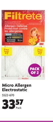 Home Hardware Micro allergen electrostatic offer