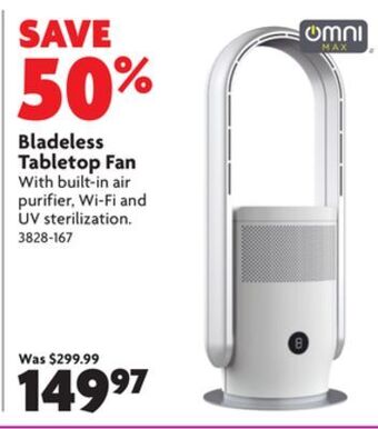 Home Hardware Bladeless tabletop fan offer