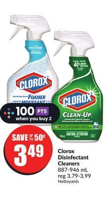 FreshCo Clorox disinfectant cleaners offer