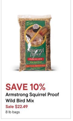 Petvalu Armstrong squirrel proof wild bird mix offer