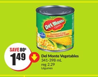 FreshCo Del monte vegetables 341-398 ml offer