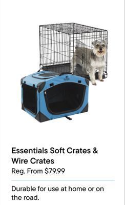 Petvalu Essentials soft crates & wire crates offer