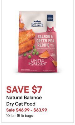 Petvalu Natural balance dry cat food offer