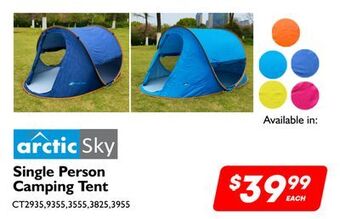 Factory Direct Arctic sky single person camping tent offer