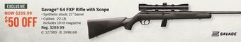 Bass Pro Savage® 64 fxp rifle with scope offer