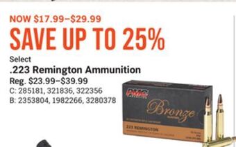 Bass Pro Select. 223 remington ammunition offer