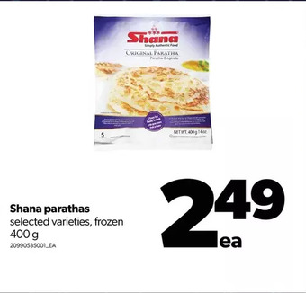 Real Canadian Superstore Shana parathas offer