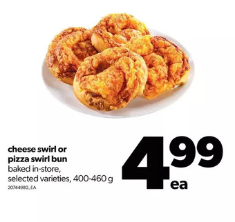 Real Canadian Superstore Cheese swirl or pizza swirl bun offer