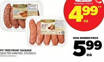 Real Canadian Superstore Pc free from sausage offer