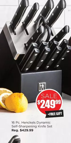 Kitchen Stuff Plus 16 pc. henckels dynamic self-sharpening knife set offer