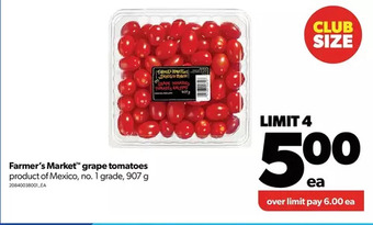 Real Canadian Superstore Farmer's market grape tomatoes offer