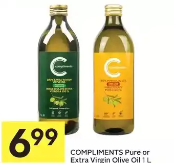 Foodland Compliments pure or extra virgin olive oil offer