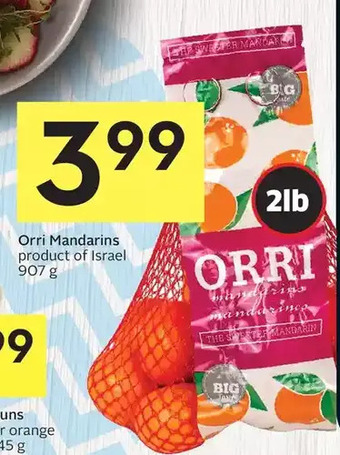 Foodland Orri mandarins offer