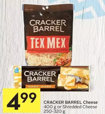 Foodland Cracker barrel cheese or shredded cheese offer