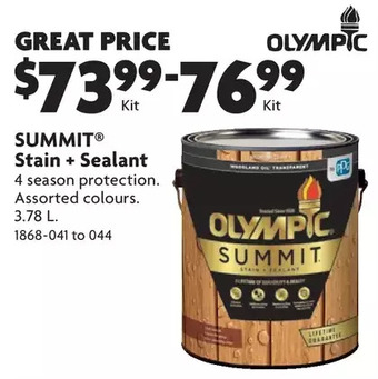 Home Hardware Summit stain + sealant offer