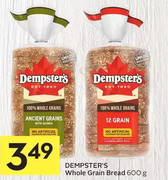 Foodland Dempster's whole grain bread offer