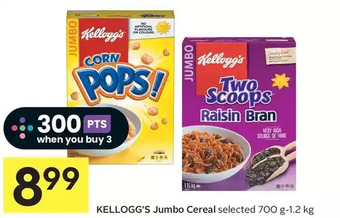 Foodland Kellogg's jumbo cereal offer