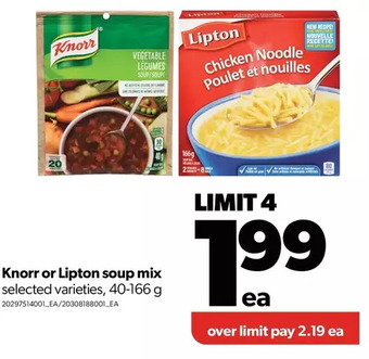 Real Canadian Superstore Knorr or lipton soup mix offer