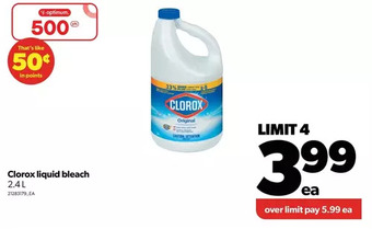Real Canadian Superstore Clorox liquid bleach offer