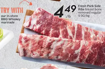 Sobeys Fresh pork side ribs offer