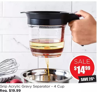 Kitchen Stuff Plus Grip acrylic gravy separator - 4 cup offer