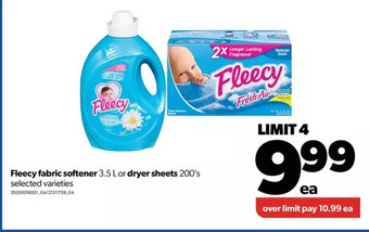 Real Canadian Superstore Fleecy fabric softener or dryer sheets offer