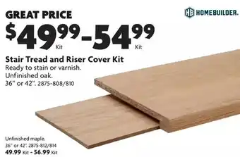 Home Hardware Home builder stair tread and riser cover kit offer