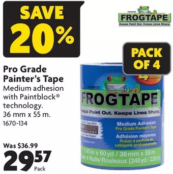 Home Hardware Pro grade painter's tape offer
