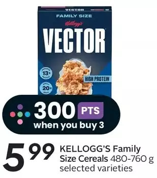 Sobeys Kellogg's family size cereals offer