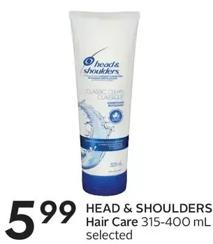 Sobeys Head & shoulders hair care offer