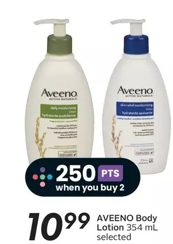 Sobeys Aveeno body lotion offer